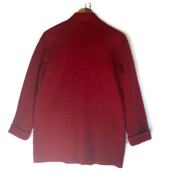 JONES NEW YORK Signature Wool Blend Red Jacket Womens size M - Picture 2 of 3